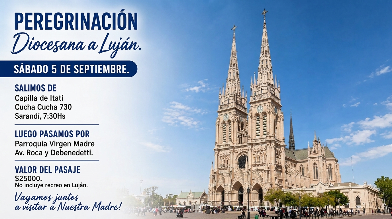 “✨ Visita a las 7 Iglesias ✨ Semana Santa 📅 3 de abril 🕣8:30hs 📍Capilla Itatí Cucha Cucha 730 📍Parroquia Virgen Madre AV. Roca 2602 🎟️Valor del pasaje: $8000 📌 Venta en secretaría de ambas sedes